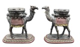 (2) Camel Candleholders