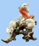 Signed Chinese Zodiac Rat/Mouse Figurine—11” High