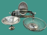Assorted Silver Plate Items: Rectangular