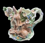 Vintage Fitz and Floyd Woodland Spring Deer and