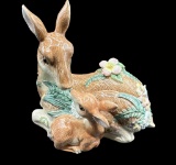 Vintage Fitz and Floyd Woodland Spring Deer, Doe &