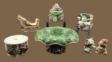 Assorted Fitz and Floyd Christmas Items:  Footed