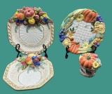 (4) Fitz and Floyd Items:  (2) Plates, (1) Bowl,