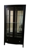 Lighted Glass Front Display Cabinet, Two Doors