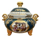 Vintage Limoges L.F. Fine Porcelain Round Lidded