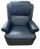 La Z Boy Blue Leather Recliner