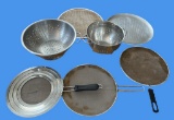 Assorted Metal Colanders and Strainers