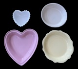 (4) Ceramic Baking Dishes: (1) 10 3/4” Pie P