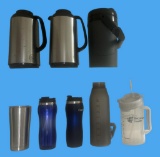 Assorted Tumblers, Carafes, Water Coolers, etc.