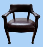 Leather Desk Chair on Casters