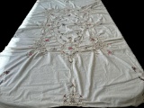Table Cloth with Needle Work - 78” x 60”