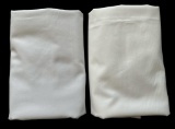 (2) White Rectangular Tablecloths: 109” x 53”,