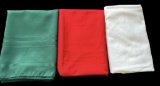 (3 ) Rectangular Tablecloths: White - 114” x 52” ,