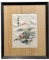 Framed and Matted Asian Silk Embroidered Art—15”