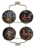 (4) Hummel 8” Decorative Plates with Hanging Plate