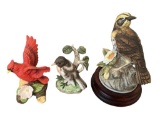 (3) Bird Figurines, Including Andrea by Sadek a