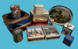 Large Assortment of Decorative Tins