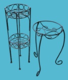 (2) Metal Plant Stands—9