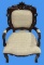 Upholstered Mahogany Arm Chair