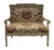 Love Seat with Hand Painted Carved and Applied