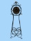 Free Standing Battery Powered Clock—21.5” Wide,