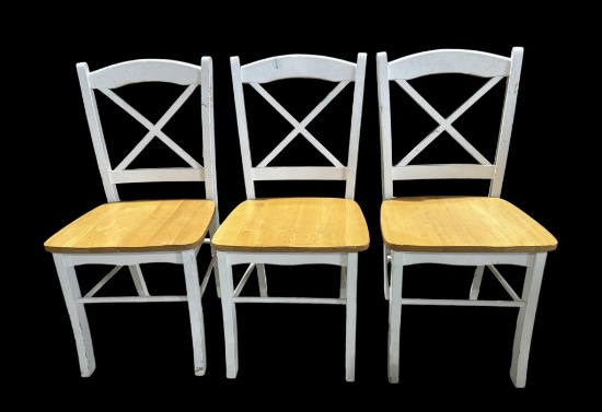 (3) Painted Dining Chairs