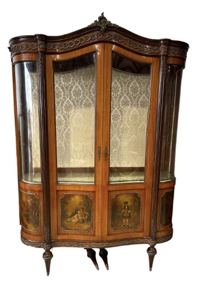 Large French Display Cabinet - Glass Shelves