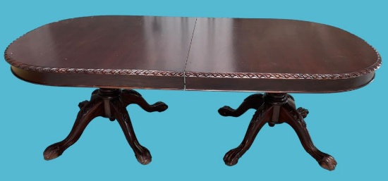 Indonesian Rosewood Chippendale Style Oval