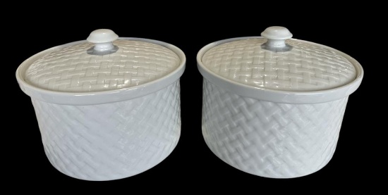 (2) Fitz and Floyd Oven To Table Covered