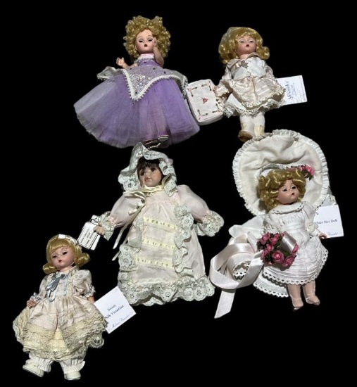 (4) Miniature Madame Alexander Dolls & (1)