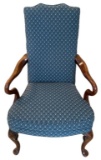 Wooden Upholstered Arm Chair