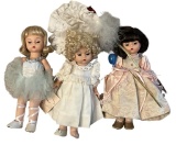 (3) Madame Alexander 8” Dolls:  Doll with Blue