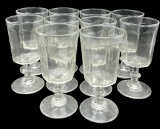 (10) Lenox Glass Water Goblets