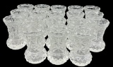 (18) Prescut Glass Bud Vases
