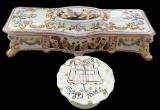 Capodimonte Dresser Box and Cupcake Stands
