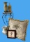 Palm Tree Decor—Plant Stand, Pillow, Etc