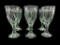 (6) Noritake Sweet Swirl Light Green Wine Glasses