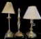 (3) Brass Desk Lamps