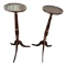 Pair of Tall Wooden Plant Stands—10.5” Diameter
