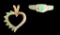 Sterling and Emerald Ring and Pendant