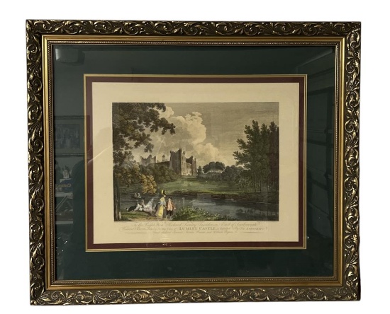 Framed and Double Matted Steel Engraving Drawn b
