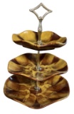 Blue Mountain Pottery Three Tiered Dessert Tray
