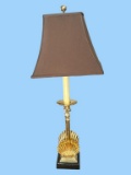 Brass Table Lamp—33 1/2” to Top of Finial