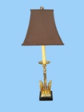 Brass Table Lamp—33 1/2” to Top of Finial
