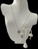 Yellow Gold Over Sterling Tanzanite Necklace and