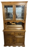 Oak Hutch—40” x 17”, 75” H