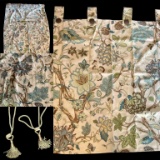 (2) Valences (53” x 39.5”) and (6) Curtain P