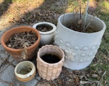 Assorted Flower Pots, Some Damage