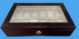 Wooden Watch Box With 12 Slots—13 1/2” x 8 1/4”,