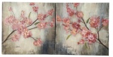 (2) Cherry Blossom Canvas Wall Art—14” x 14”